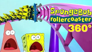 🟨 SPONGEBOB 360 VR Bikini Bottom battle Rollercoaster POV immersive virtual Reality 4K 3D ride