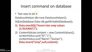 SQLite in Android Part 1