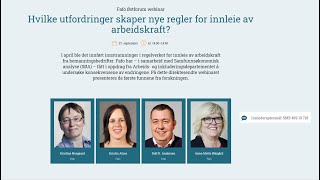 Hvilke utfordringer skaper nye regler for innleie av arbeidskraft?