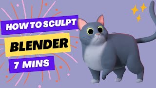 Blender Timelapse Cat Sculpt / Blender Sculpting Timelapse