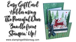 Stampin' Up! Christmas Gift Card Fun Fold Card Register for Christmas Kit Class Today! Stamping w...