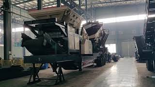 50-400tph wheel type mobile crusher in our workshop