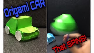 Origami Car that spins! (Devansh Shah) tutorial