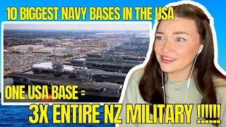 New Zealand Girl Reacts to Top 10 Biggest Naval Bases in the USA!!