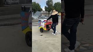 Street food seller in USA.