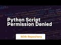 python script permission denied