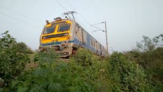 03193 UP Kolkata Lalgola MEMU Passenger with 3 Phase MEMU Passing through a place near Krishnanagar