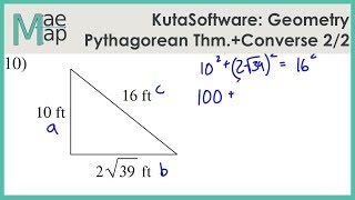 KutaSoftware: Geometry- The Pythagorean Theorem And Its Converse Part 2