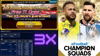 eFCS 1.5 Billion Matches Celebration Free Draw 3X September 2023 | 230908