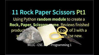 11 Rock Paper Scissors (Python) Pt1