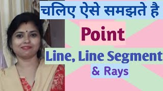 What are Point, Line, Line segments and Rays? | Basic Geometry for Kids in Hindi