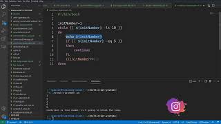 Shell Script tutorials - 43 - Continue Statement in Shell script - Continue in Shellscript