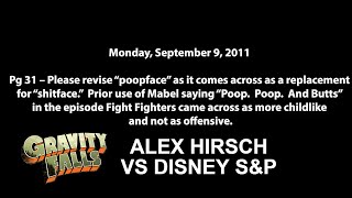 REAL Emails Alex Hirsch got sent from Disney S&P about Gravity Falls and his REAL Replies!