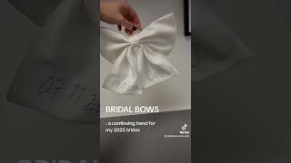 Blue Embroidery on Ivory: 2025's Bridal Bow Trend #embroideredveil #wedding #bridalveil