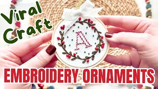 Embroidered Christmas Ornaments: STEP BY STEP Tutorial for Personalized Holiday Gifts!