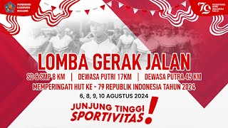 Lomba Gerak Jalan 8 Km Tingkat Sekolah Dasar Memperingati HUT RI Ke-79 - Sesi 1