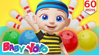 The Colors Song (Color Bowling) + more nursery rhymes & Kids songs - Baby yoyo