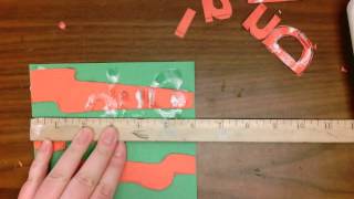 5th: Global Inspiration Printmaking: more gluing of lettering