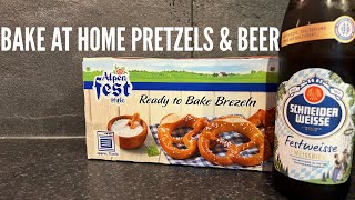 Lidl Alpen Fest Ready To Bake Brezeln Pretzels | Schneider Weisse Festweisse Weissbier Review