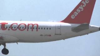 Easyjet Airbus 320 HB-JYD Landing Malaga AGP