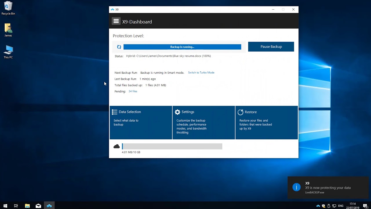 Livebackup Backup To The Secondary Location Youtube