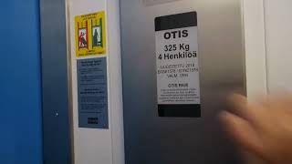 Old modernized Otis traction elevator/lift in Kiltakallio 13A, Espoon keskus, Espoo