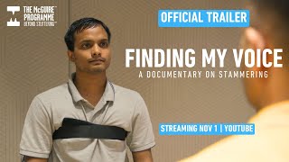 Finding My Voice | Official Trailer | Stammering Documentary India