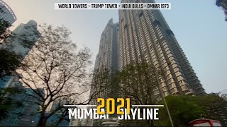 Mumbai Skyline 2021 | 4K Drive in Lower Parel | World Towers | Trump Tower | India Bulls