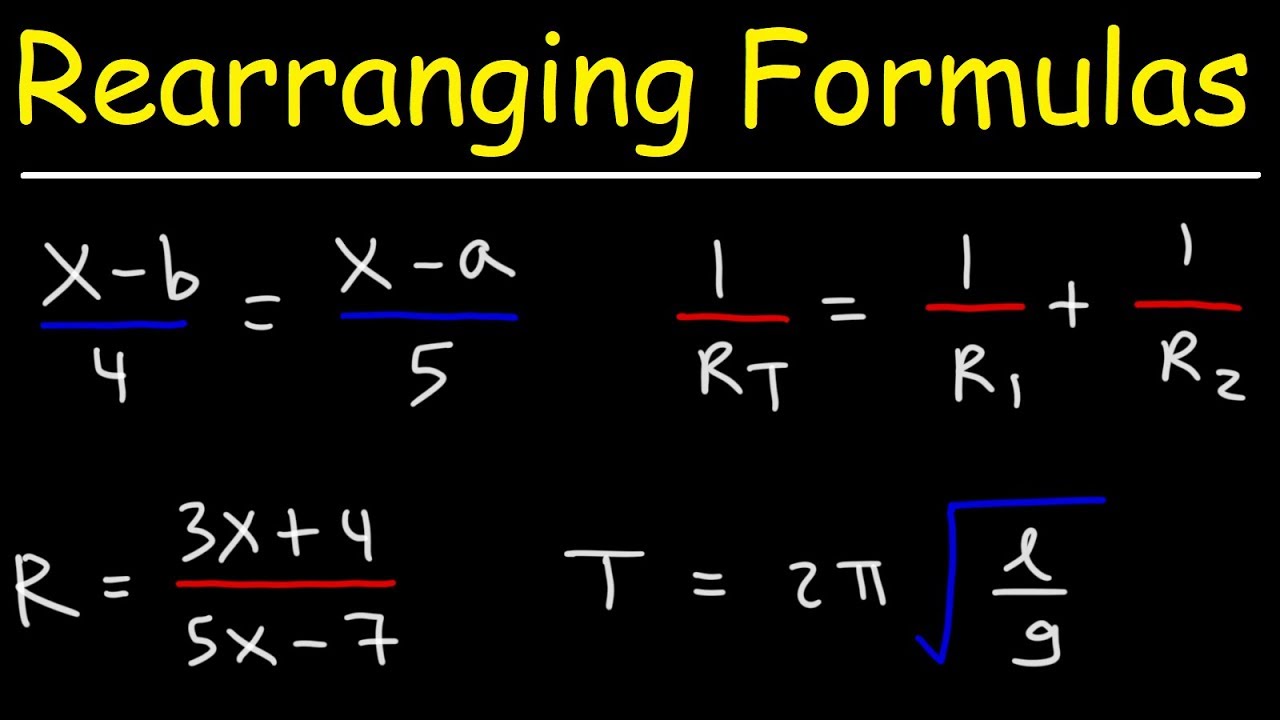 How To Change The Subject Of A Formula - GCSE Maths - YouTube