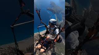 Tandem paragliding in Fethiye with Mad Max / Babadağ'da yamaç paraşütü. Ölüdeniz, Türkiye. #shorts