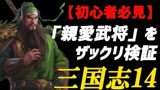 【初心者必見】三国志14 「親愛武将の効果」をザックリ検証