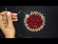 পুতির ছোট্ট টেবিল ম্যাট তৈরি how to make beaded table mats পুতির কাজ beadeds work