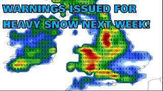Warnings Issued for Heavy Snow Next Week! 3rd December 2022