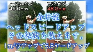 近年のゴルフ理論が合わないゴルファー必見！金井清一プロがヘッドスピードUPの秘訣を教えます