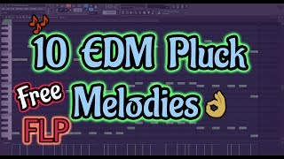 10 Free EDM Pluck Melodies Midi Scores [C Major] |Free FLP