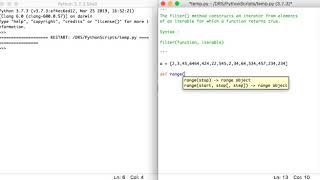 filter function in python