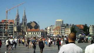 Outside the train station in Oostende