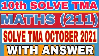 NIOS Class 10 Mathematics (211) TMA Solution 2020-21 | NIOS Class 10 TMA October 2021