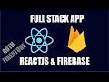 FIREBASE REACT JS TUTORIAL | BUILD A FULLSTACK WEB APP