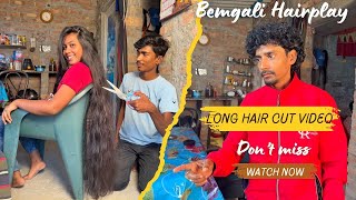 Strict order to cut hair😭|| did she cut her longhair? 😱|| longhair short film || bengali hair play