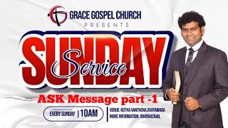 అడుగుడి మీకియ్యబడును-Ask..you shall recieve #messageby Dr.Devaraj Nemmadi #gracegospelchurch  Vij.