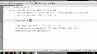 Java Programming Tutorial 7 - Using Ternary Operator in Java