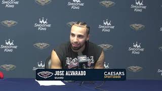 Jose Alvarado on his return, CJ McCollum | Pelicans-Wizards Postgame Interview 1/3/25