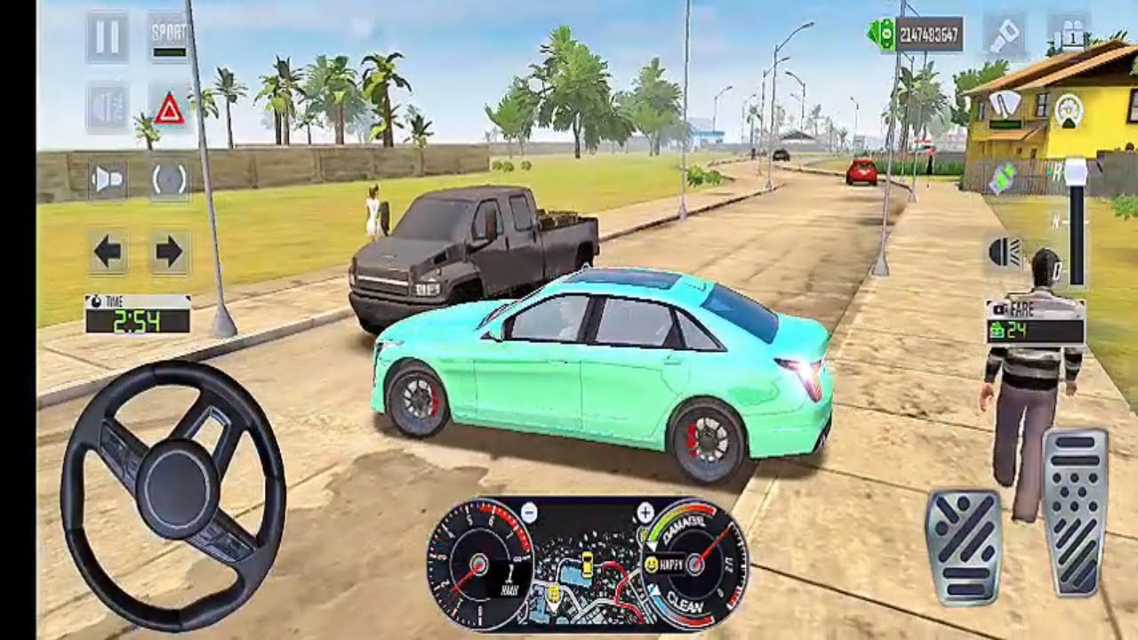 City Car Game Taxi Driver Simulator Racing In Miami Beach City 2024
