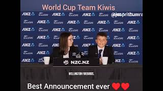 New Zealand Cricket Team Announced Their World Cup T20 Team 2024 | Best Announce