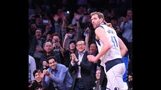 Dirk Nowitzki Gets Huge Ovation From Barclays Center With First Bucket in 40-Point Blowout