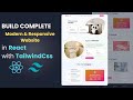 React JS Project | Build Complete Responsive Website in React with TailwindCss Step by Step Tutorial
