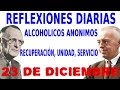 reflexiones diarias de alcoholicos anonimos 23 de diciembre recuperación unidad servicio