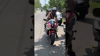 පොලීසියේ හොද අයත් ඉන්නවා 🥺🌝🙏 Yamaha R6 #highcapacity #subscribe #srilanka #sportbike