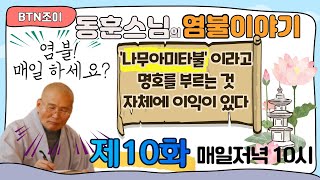 '나무아미타불' 이라고 명호를 부르는 것자체에 이익이 있다ㅣ동훈스님의 염불이야기 10화 ㅣ매일밤 10시(평일)